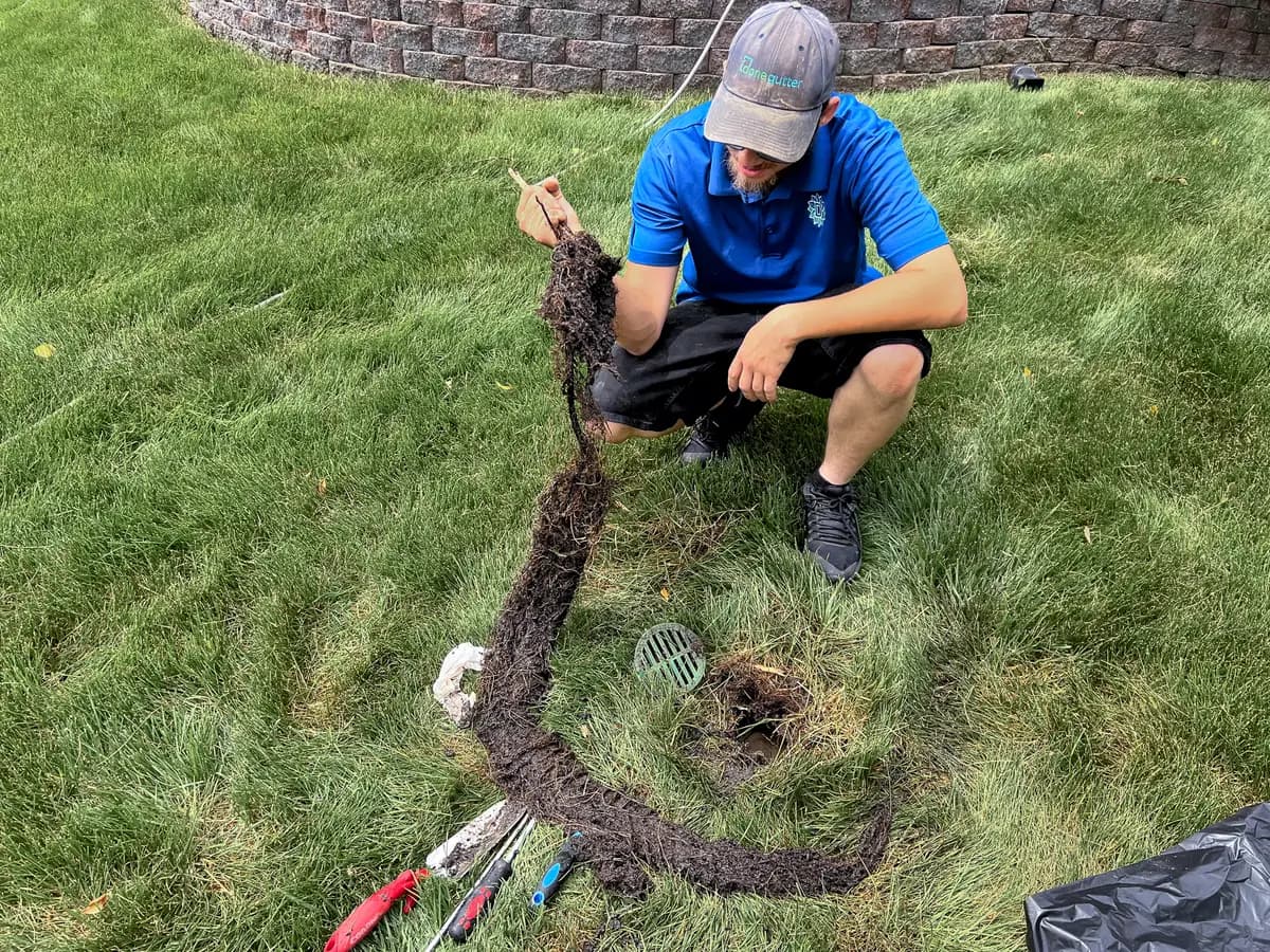 Large root removed intact from drain