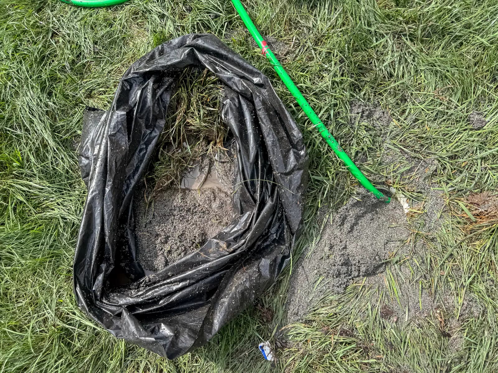 Massive shingle gravel buildup in drain