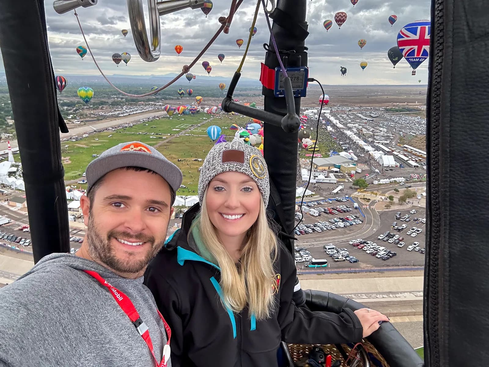 Taylon and his wife Samantha at the Balloon Fiesta in Albuquerque